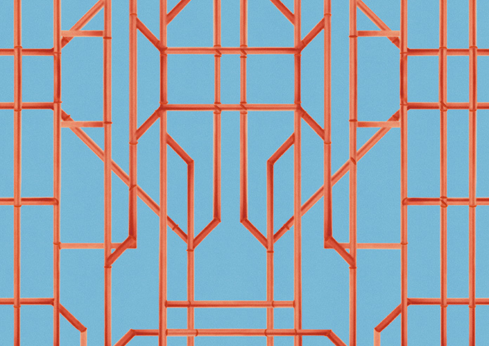 Bamboo Candy, Red Blue - Made To Measure Curtains - Image 9